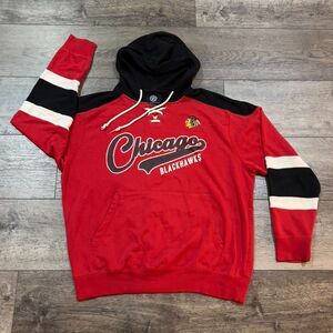 G-III Carl Banks Chicago Blackhawks Red Black Sweatshirt NHL - Men's Size XL